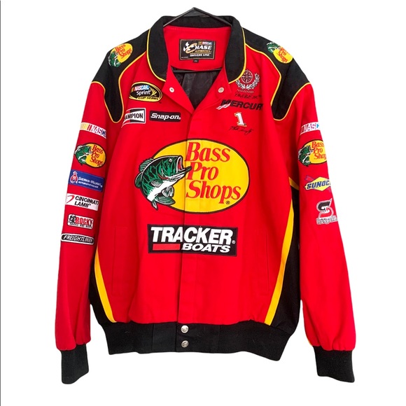 Nascar Other - NASCAR Chase Authentic Drivers Line Bass Pro Shop Button Jacket. Size XL